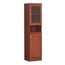 Hodedah 63" Tall Slim Open Shelf Plus Top and Bottom Enclosed Storage Kitchen Pantry